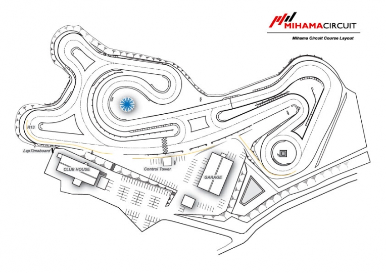 美浜サーキットのコースレイアウト